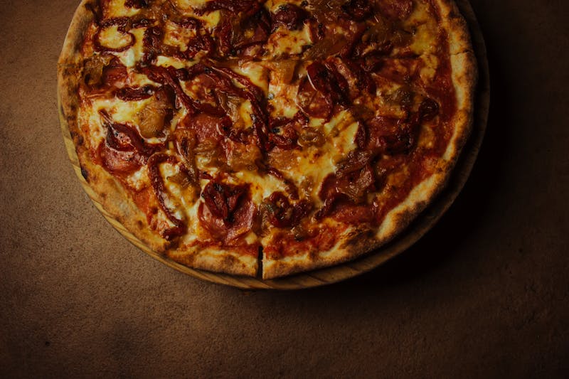 BBQ Smokehouse Pizza with pulled pork and crispy onion